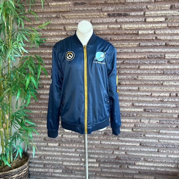 Blizzard Licensed Overwatch Full-Zip Winston Space Bomber Jacket Size Medium - Picture 11 of 11